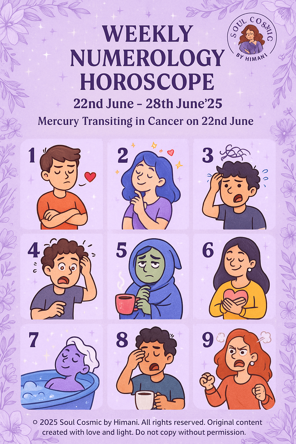 Weekly Numerlogy Horoscope from 22nd June-28th&nbsp;June’2025