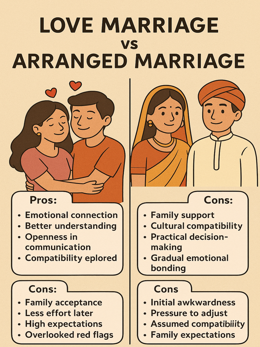 💞 Love Marriage vs Arranged Marriage – Which One to Choose?