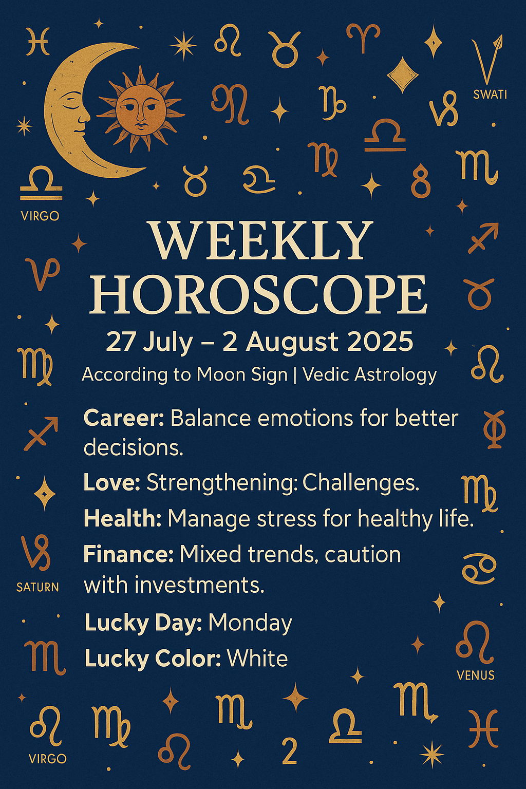 🌙 Weekly Horoscope (27 July – 2 August&nbsp;2025)