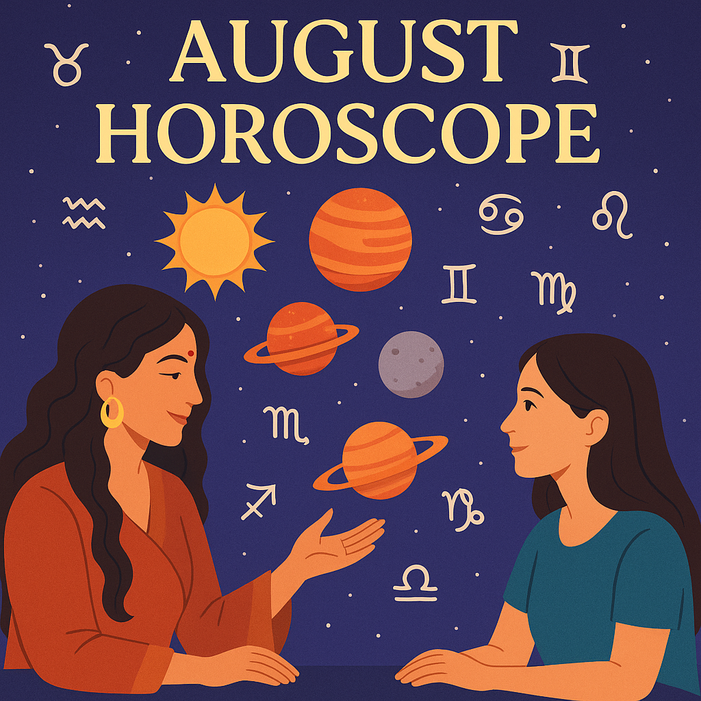 🌞 August 2025 Monthly Vedic Horoscope – Transits, Guidance & Remedies