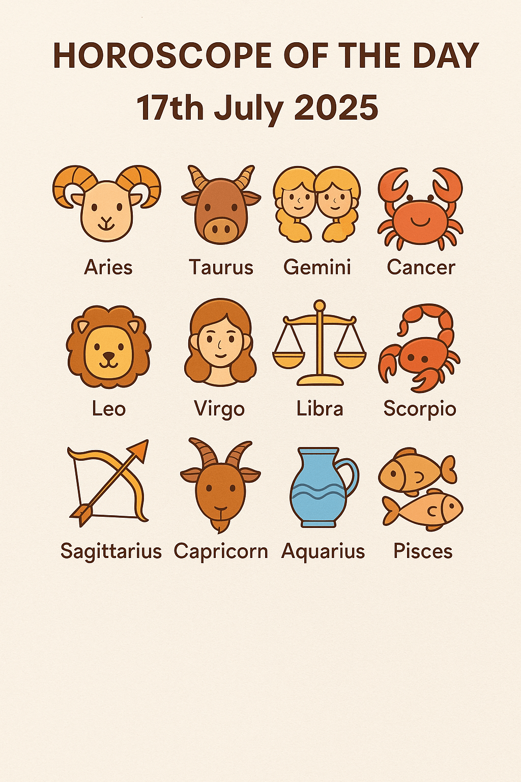 🌟 Horoscope of the Day – 17th July&nbsp;2025