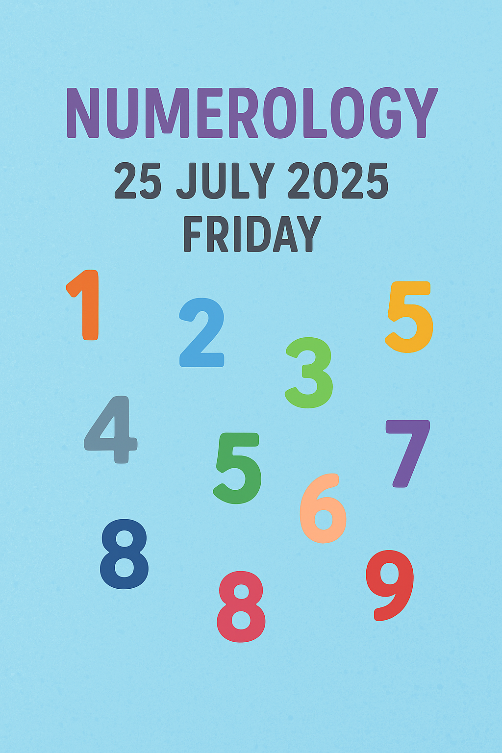 Today’s Date 25th July’2025 Impact on all Birth Numbers