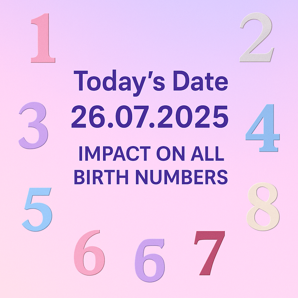 Today’s Date 26th July’2025 impact on all birth&nbsp;numbers