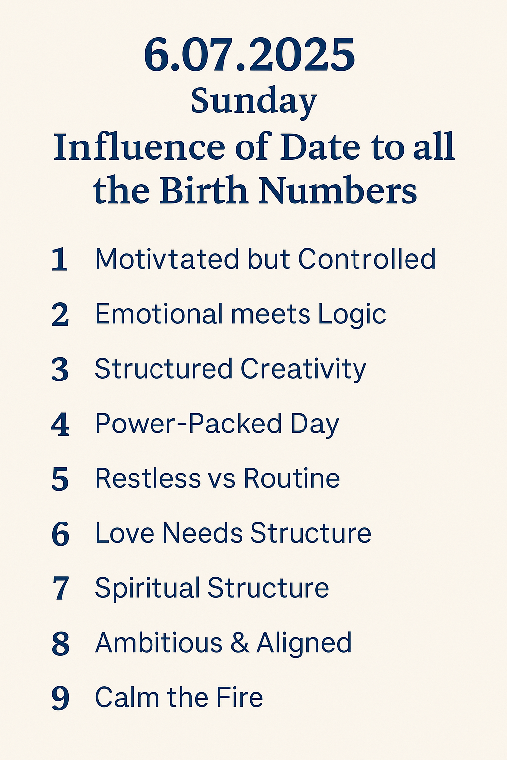 “Your Numerology Snapshot for Today – 6 July 2025”