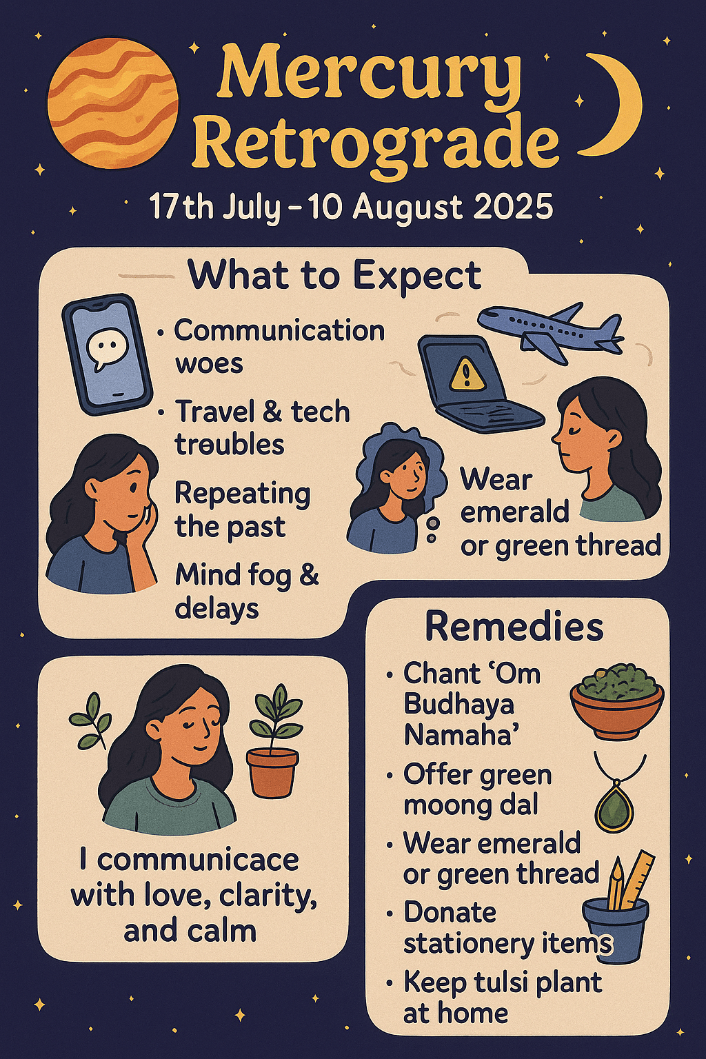 Mercury Retrograde from 17th July-10th&nbsp;August’2025