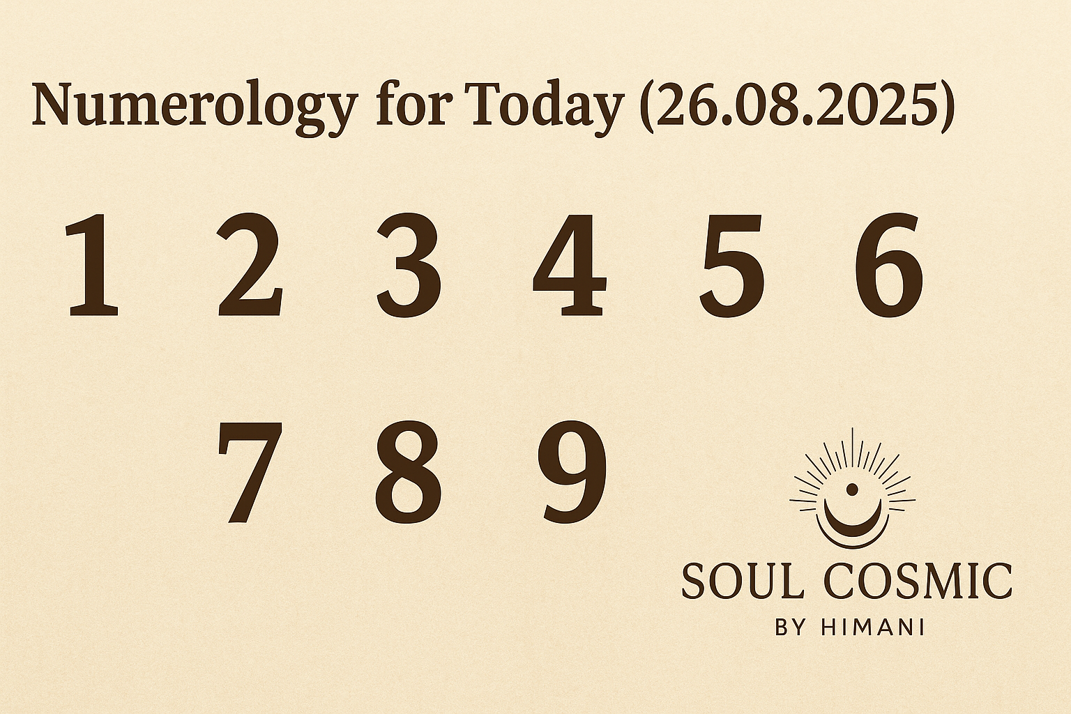 Numerology Analysis for Today (26.08.2025, Tuesday)&nbsp;for all birth numbers