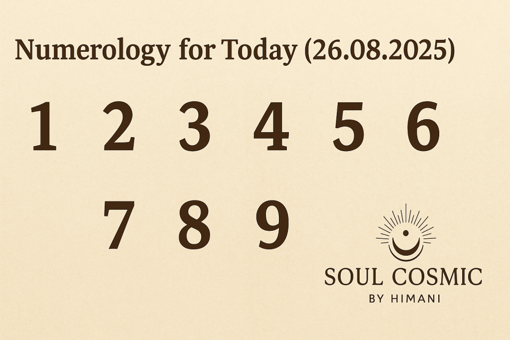 Numerology Analysis for Today (26.08.2025, Tuesday)&nbsp;for all birth&nbsp;numbers