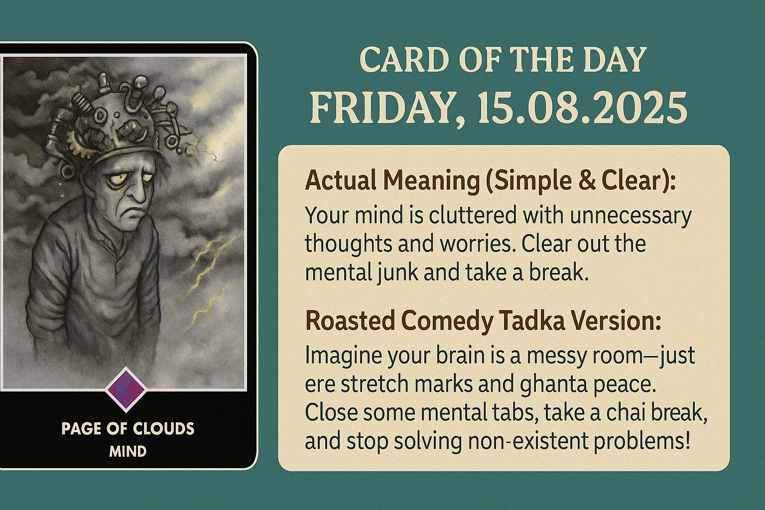 Card of the day-Page of Cloud Mind