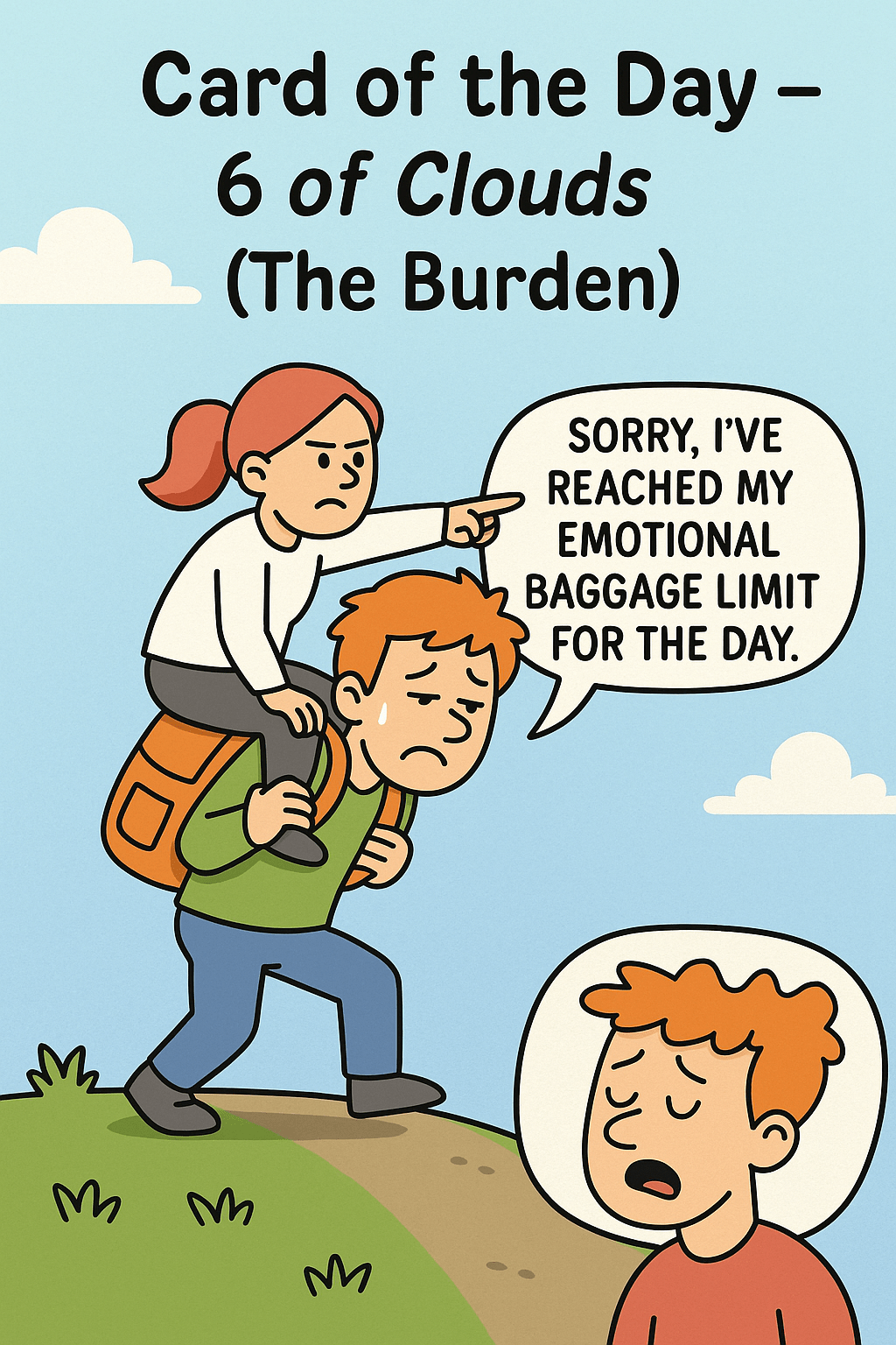 Card of the day; 6 of clouds- The&nbsp;Burden