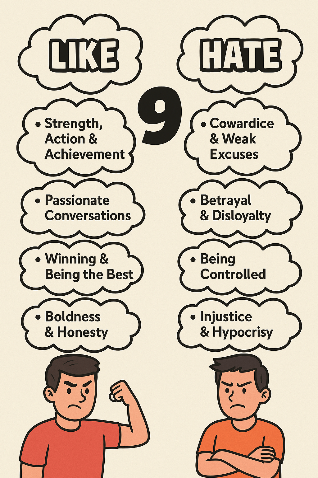 Likes and Hates of Personality number&nbsp;9