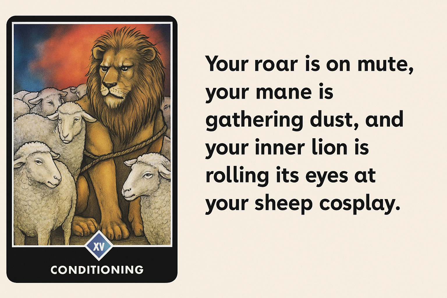 Card of the day- conditioning