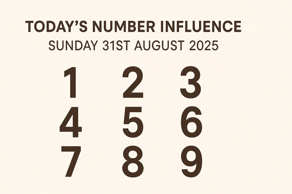Today’s date 31.08.2025 influence on all birth&nbsp;numbers