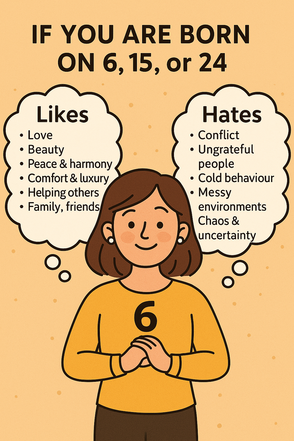 Likes and Hates for number 6