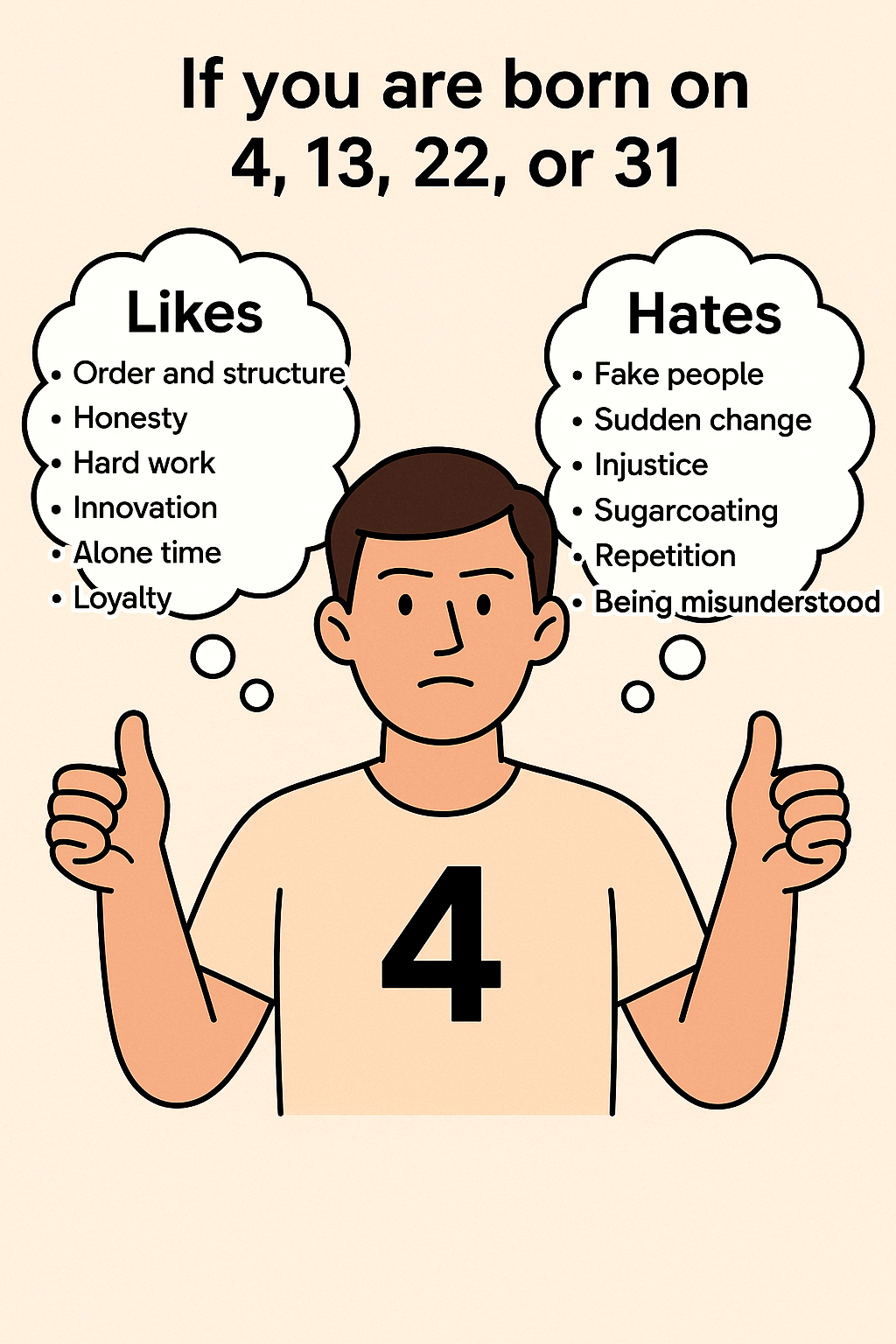 Hates and likes of number&nbsp;4