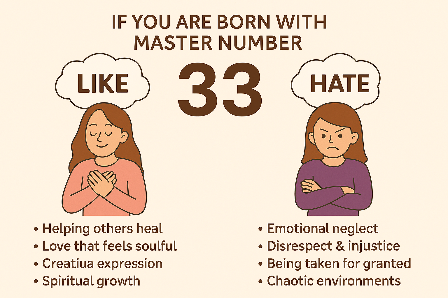 If You Are Born with Master Number 33 – What You Like & What You Hate