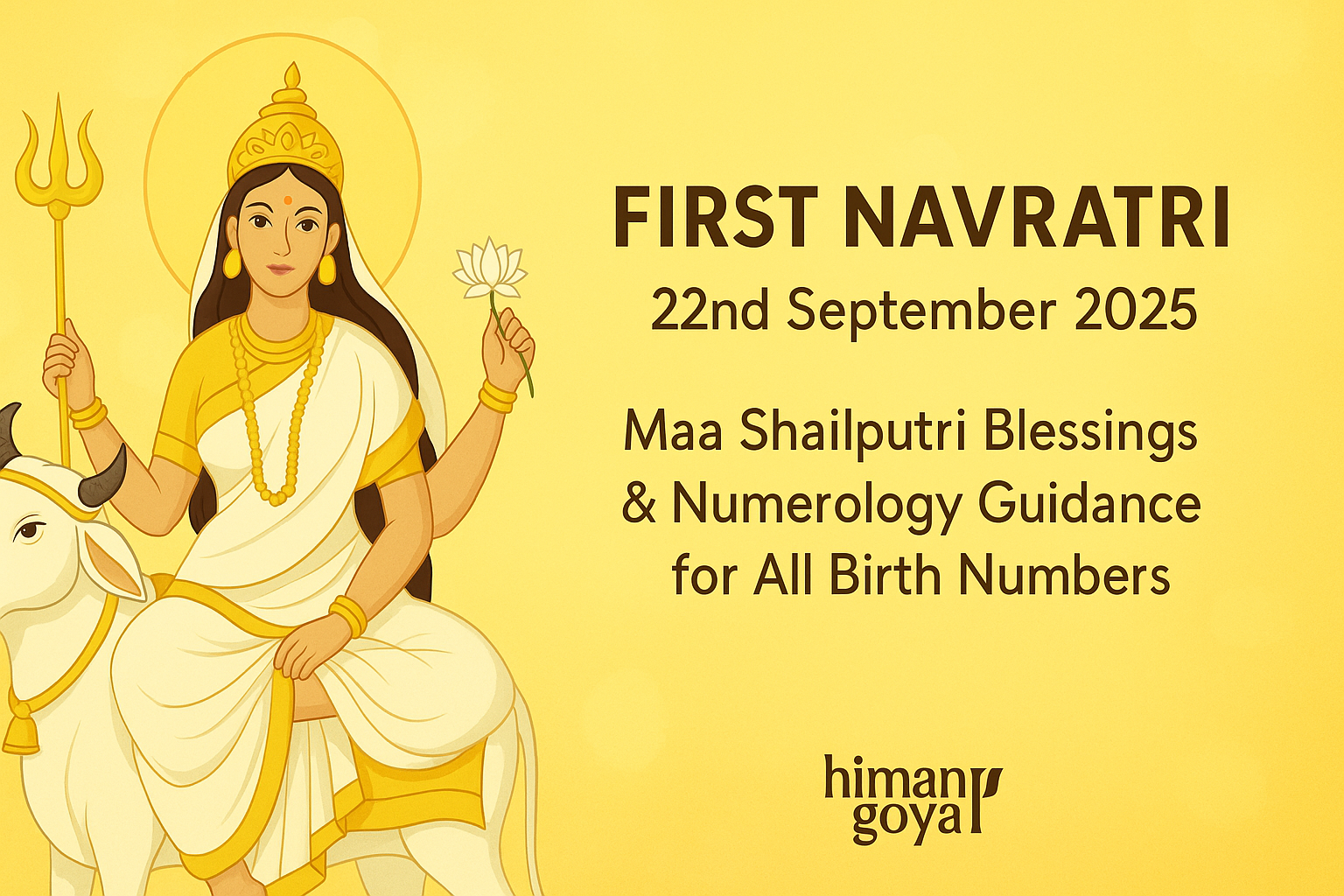✦ First Navratri 22nd September 2025 ✦ (22.09.2025) influence on all birth numbers