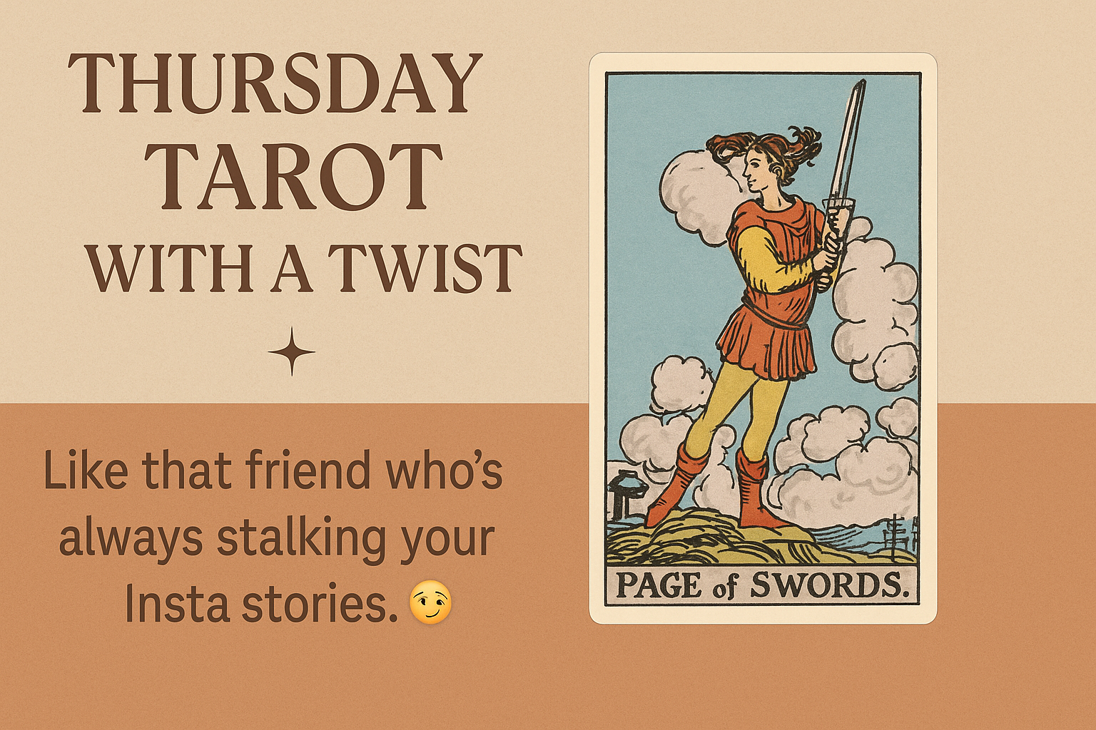 Thursday Tarot with a Twist: Page of Swords