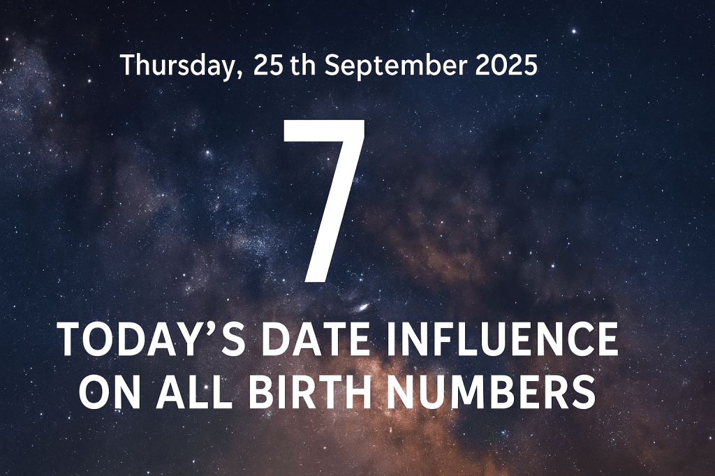 Numerology Guidance for 25th September&nbsp;2025
