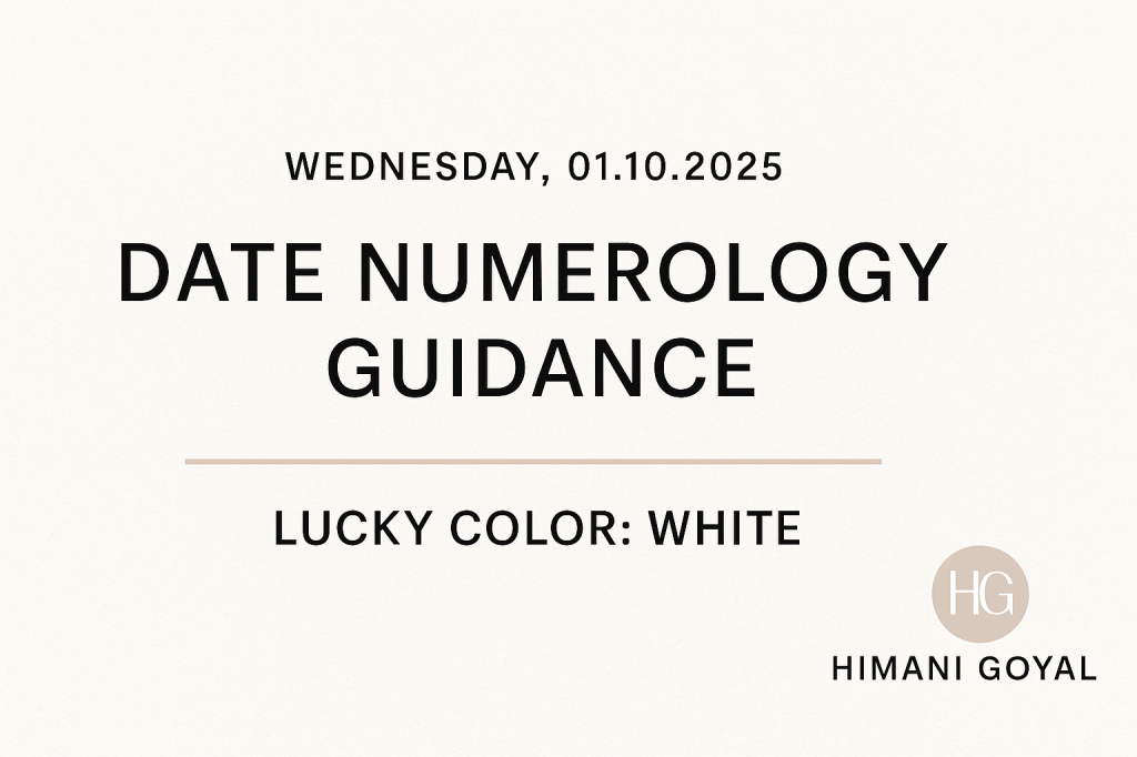 Date Numerology Guidance – 1st October&nbsp;2025