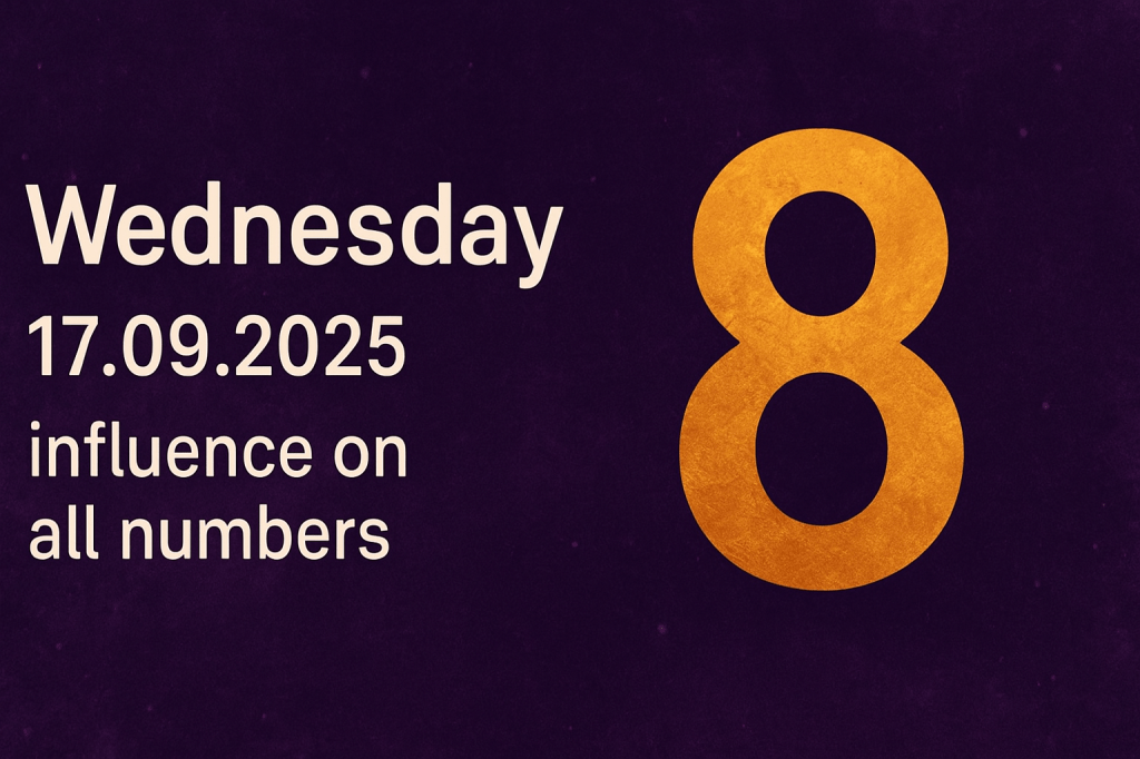 Numerology influence for Wednesday, 17.09.2025&nbsp;on all birth&nbsp;numbers