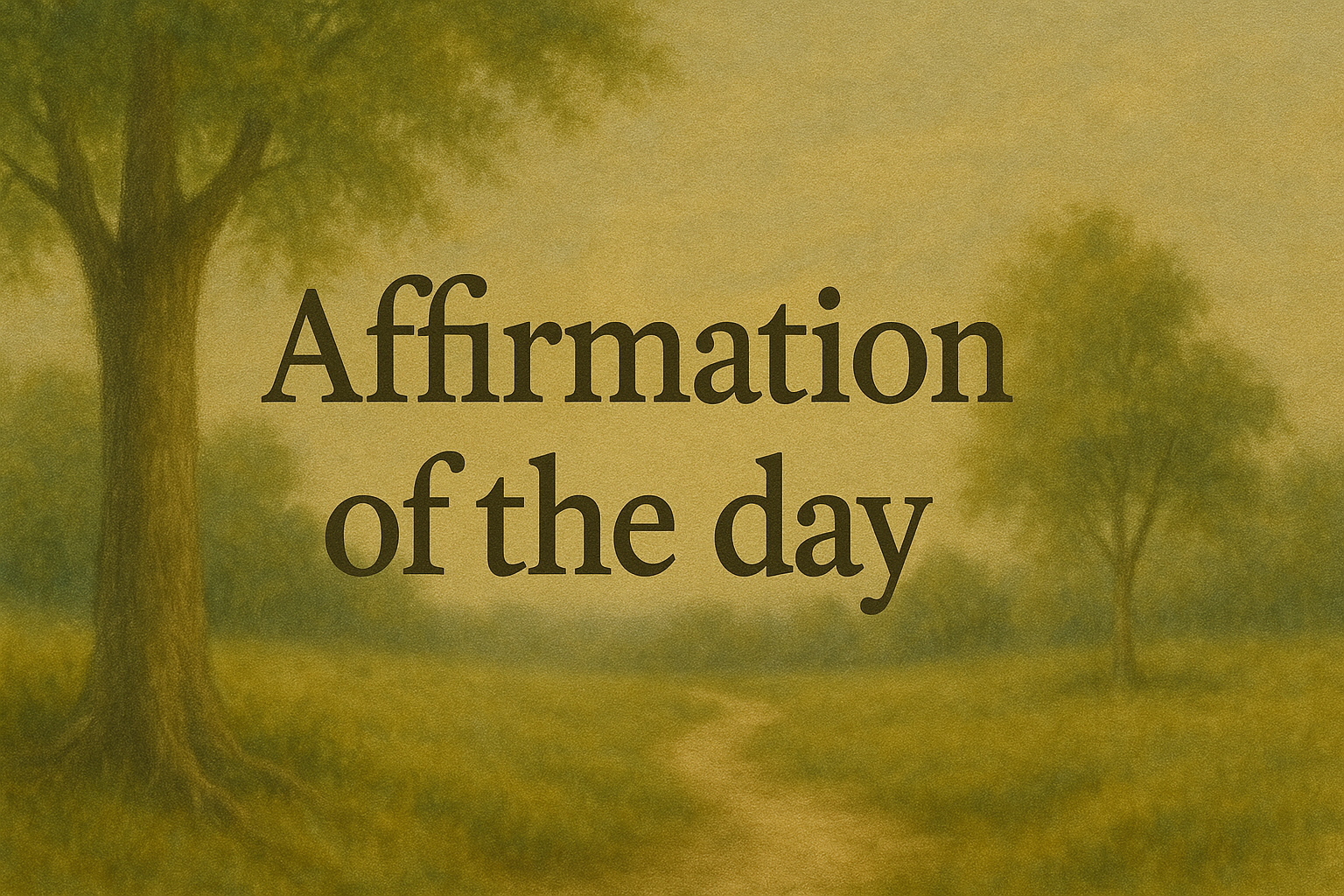 Affirmation of the day