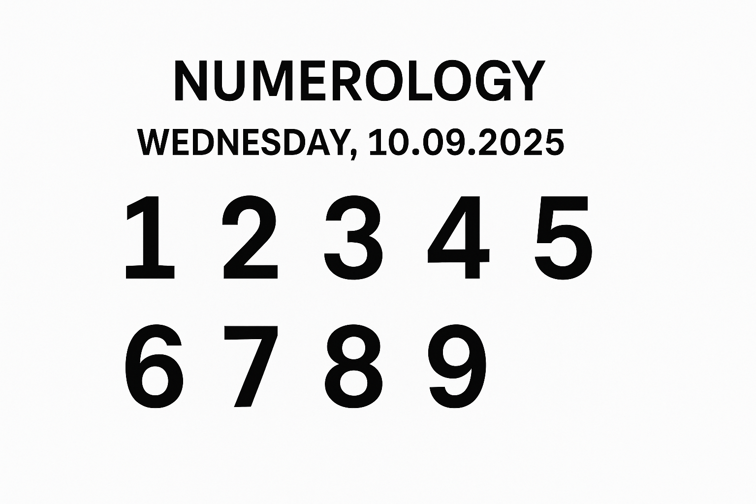 Numerological influence of the date 10.09.2025 on all birth numbers (1–9),