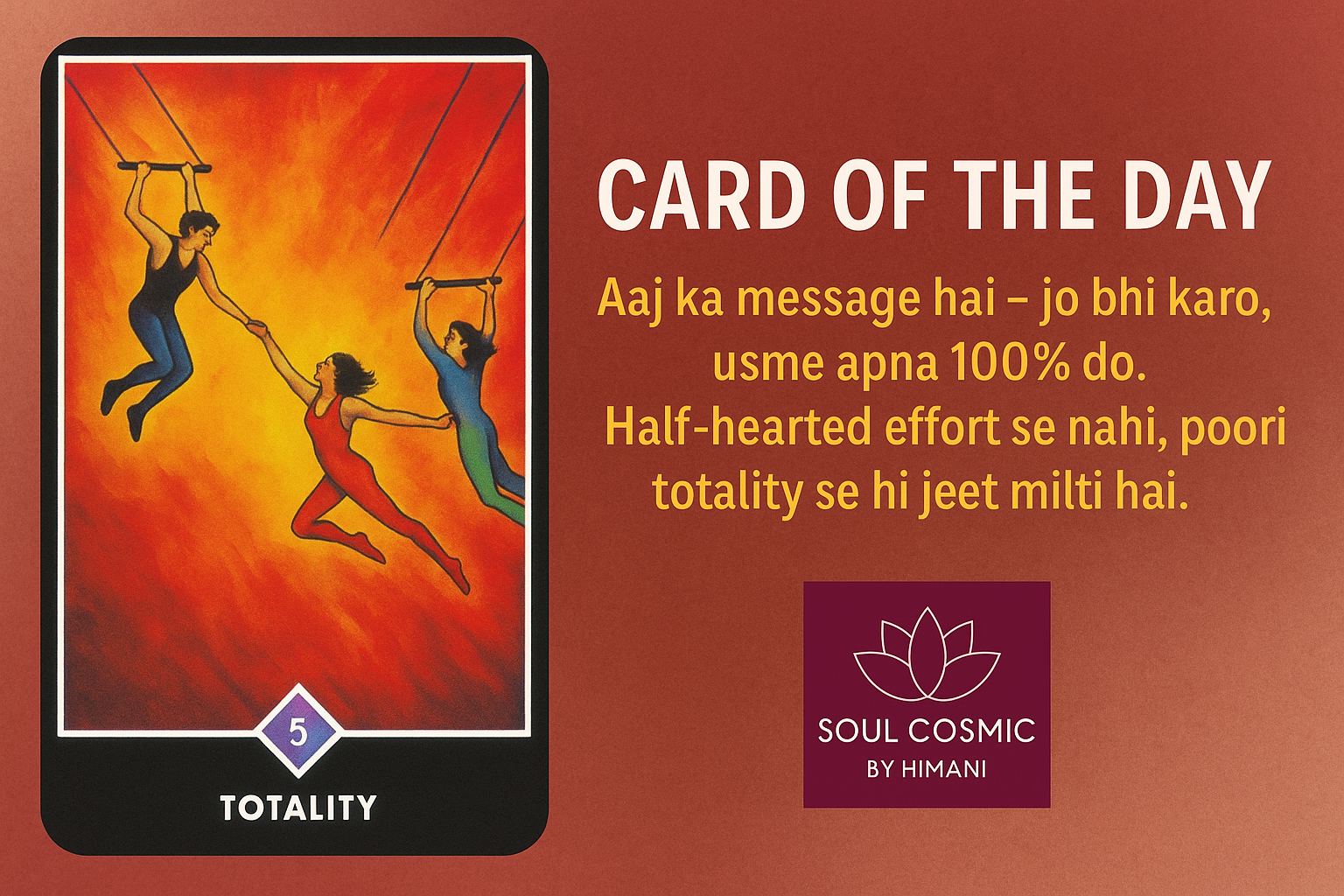 Card of the day Thursday&nbsp; – 5 of Fire “Totality” (Osho Zen Tarot) – 11th September 2025