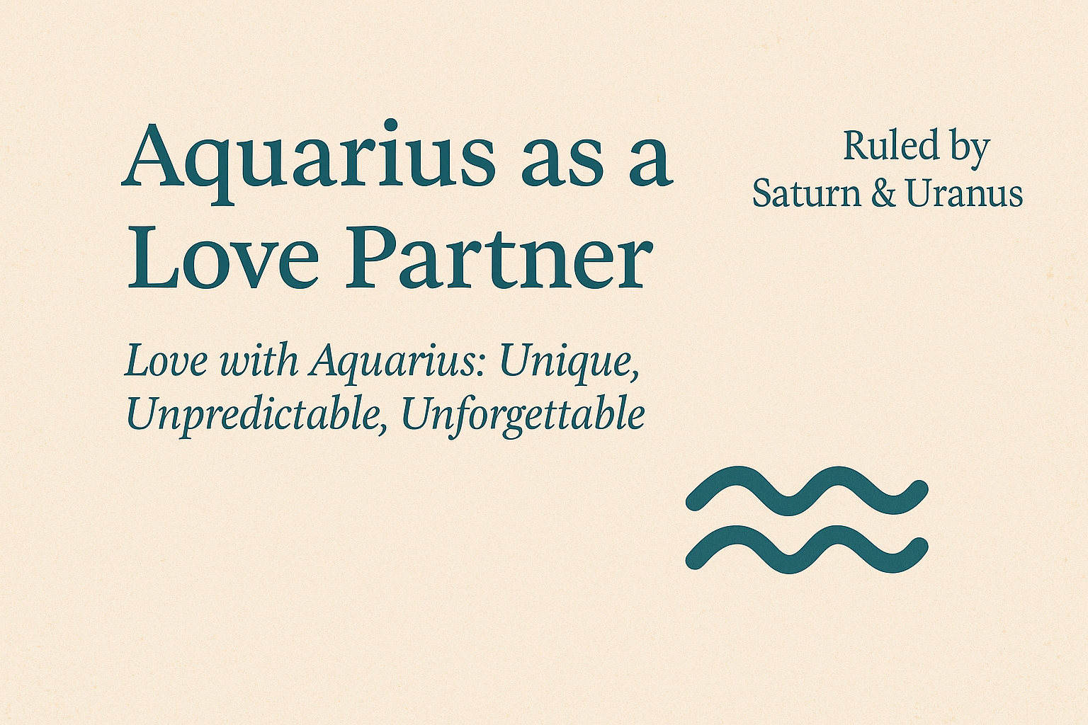 Aquarius as love partner