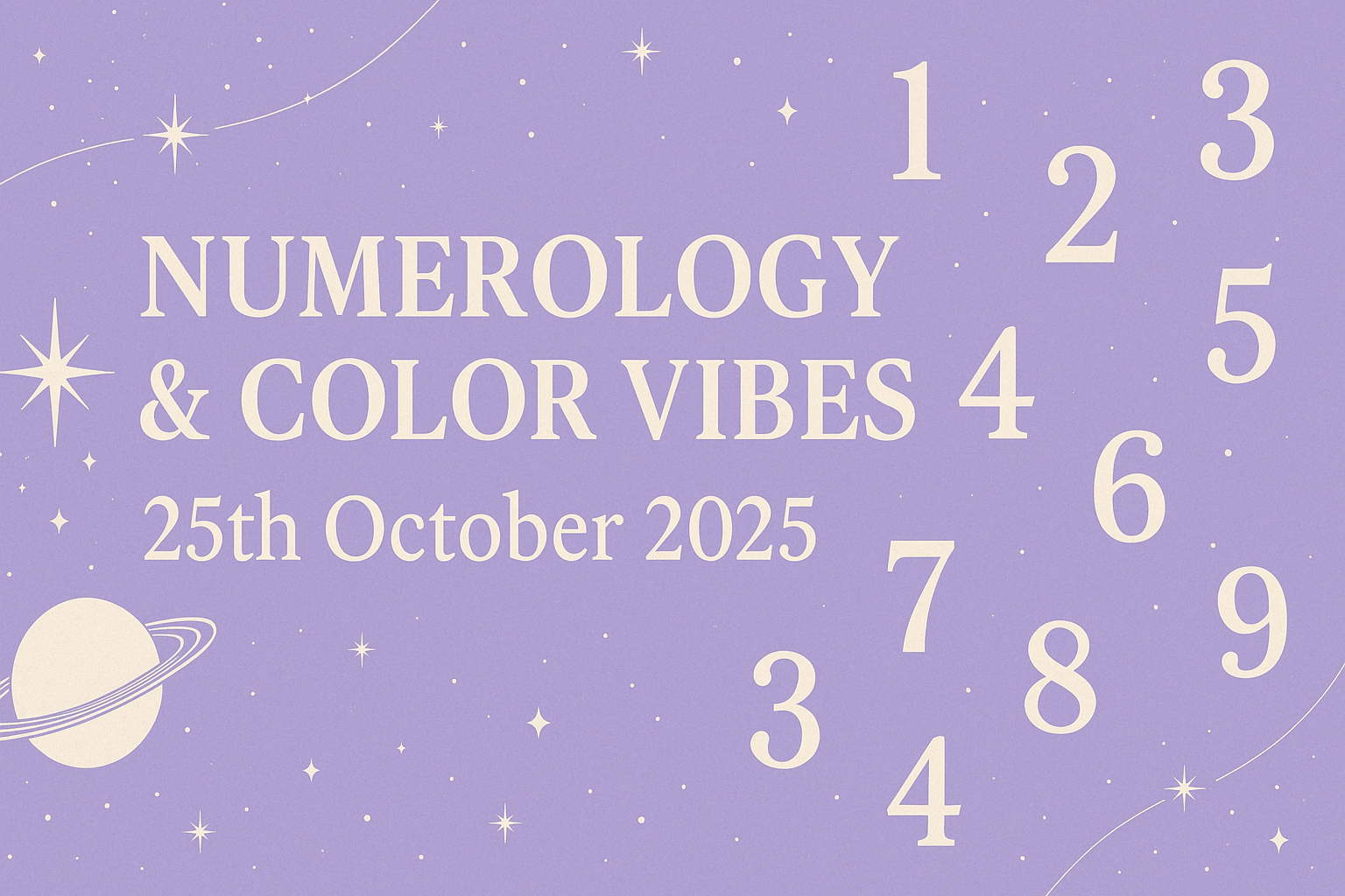 ✦ Numerology & Color Vibes: 25th October 2025 ✦