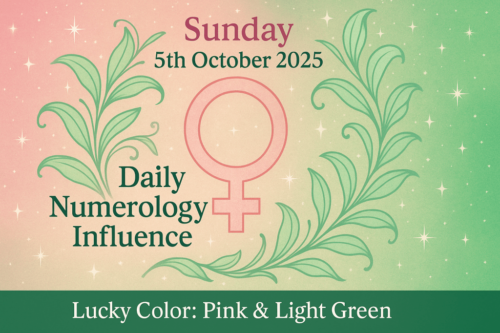 Sunday, 5th October 2025 – Daily Numerology&nbsp;Influence