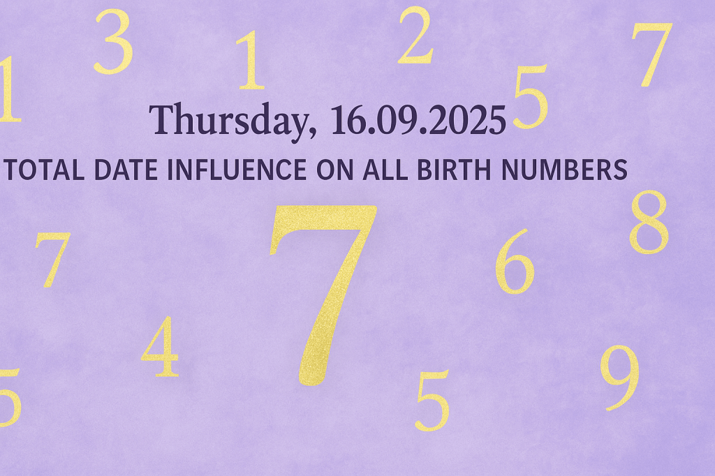 ✦ Numerology & Energy Vibes for Thursday, 16 September 2025&nbsp;✦