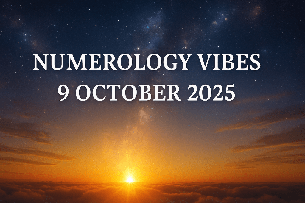 Numerology Vibes: 9 October 2025 (Thursday) — A Day of Divine&nbsp;Completion