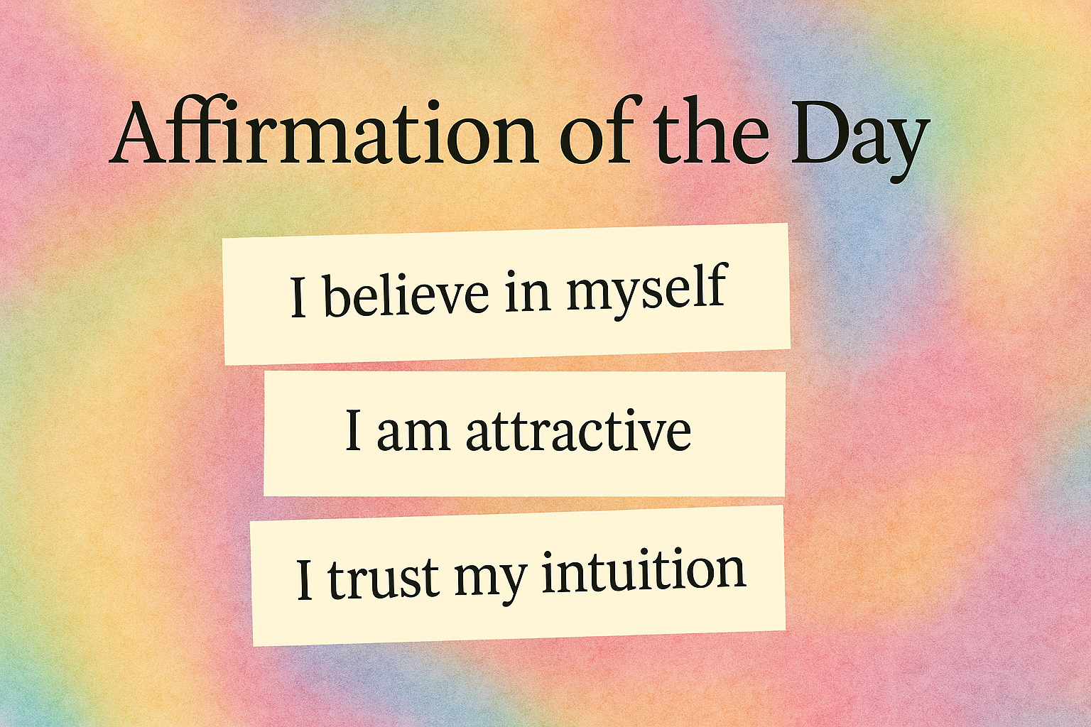 Affirmation of the day