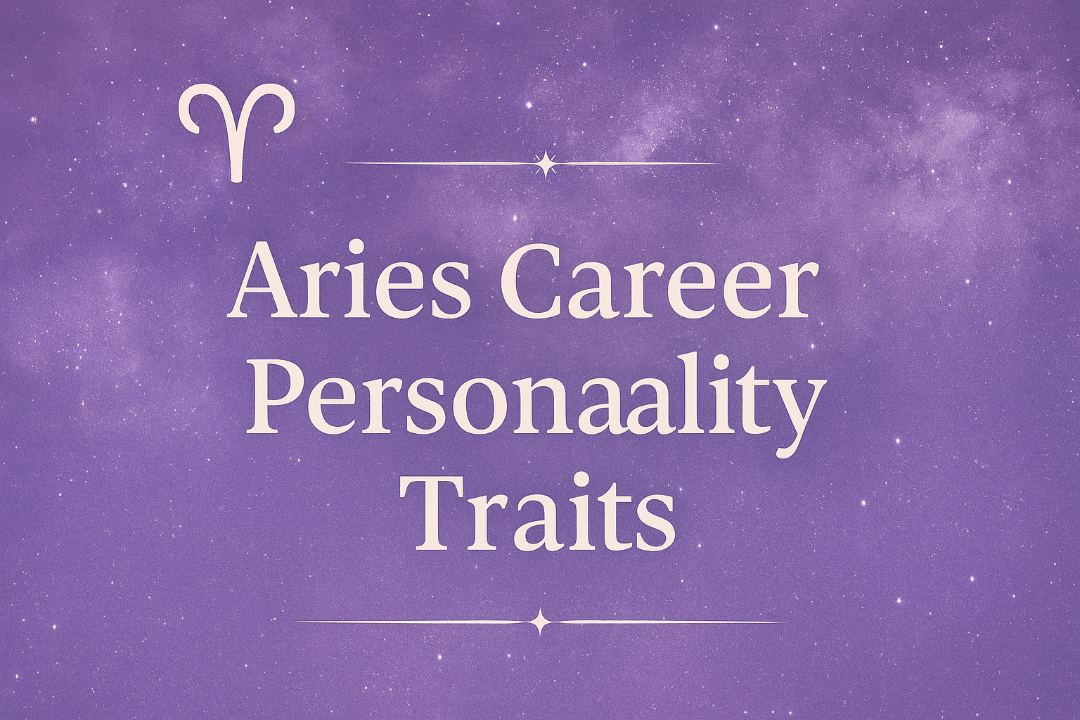 Aries Career Personality Traits”
