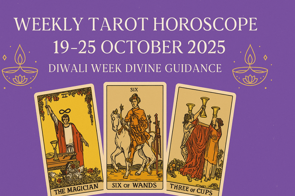 🌕 Weekly Tarot Horoscope: 19th – 25th October 2025✨ Festival Week of Dhanteras, Roop Chaudas & Diwali&nbsp;✨