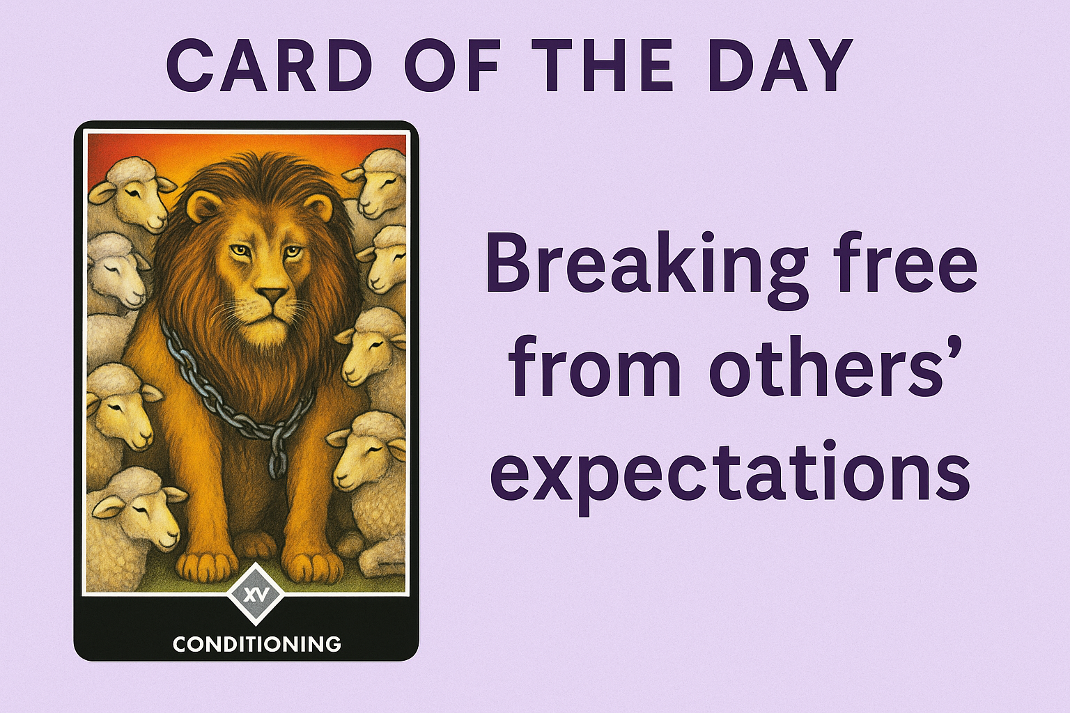 ✨ Friday, 21st November — Card of the Day: “Conditioning” (Osho Zen Tarot) ✨