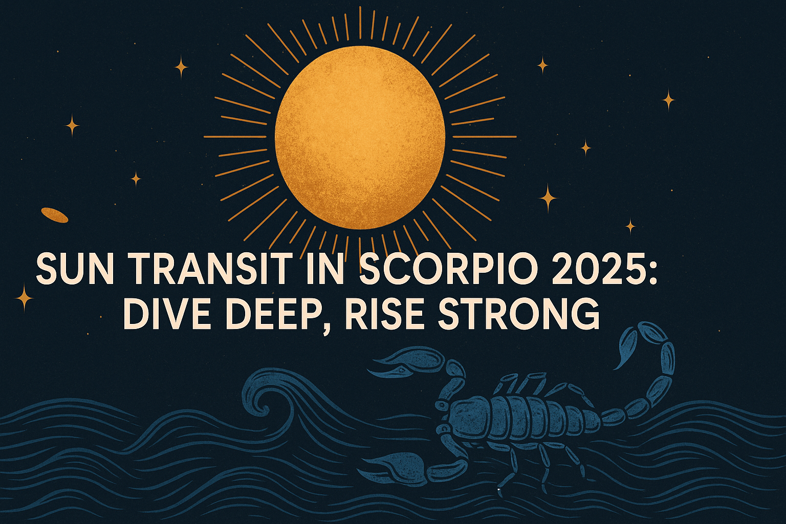 Sun Transit in Scorpio (Vishakha to Jyeshtha Nakshatra): 17th November – 15th December 2025
