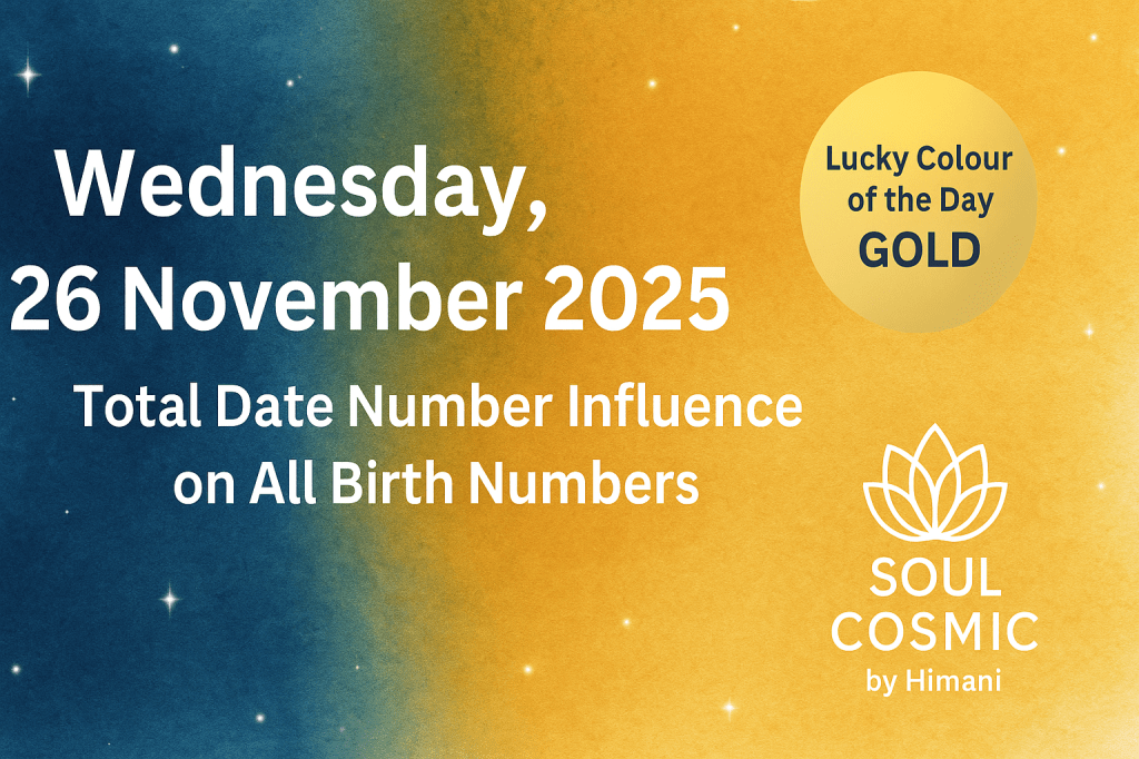 Wednesday, 26 November 2025: Total Date Number Influence on All Birth&nbsp;Numbers