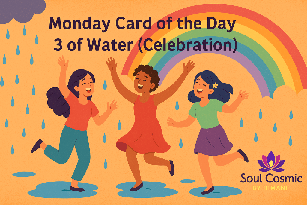 Monday Card of the Day – 3 of Water (Celebration)&nbsp;✦