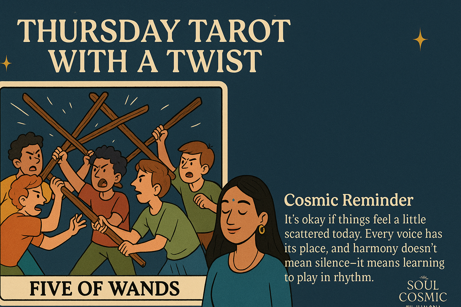 Thursday Tarot with a Twist – Five of Wands