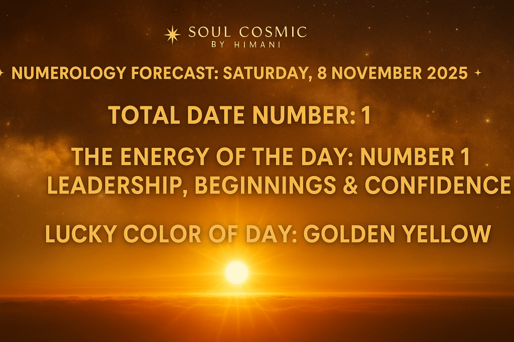 ✦ Numerology Forecast: Saturday, 8 November 2025&nbsp;✦