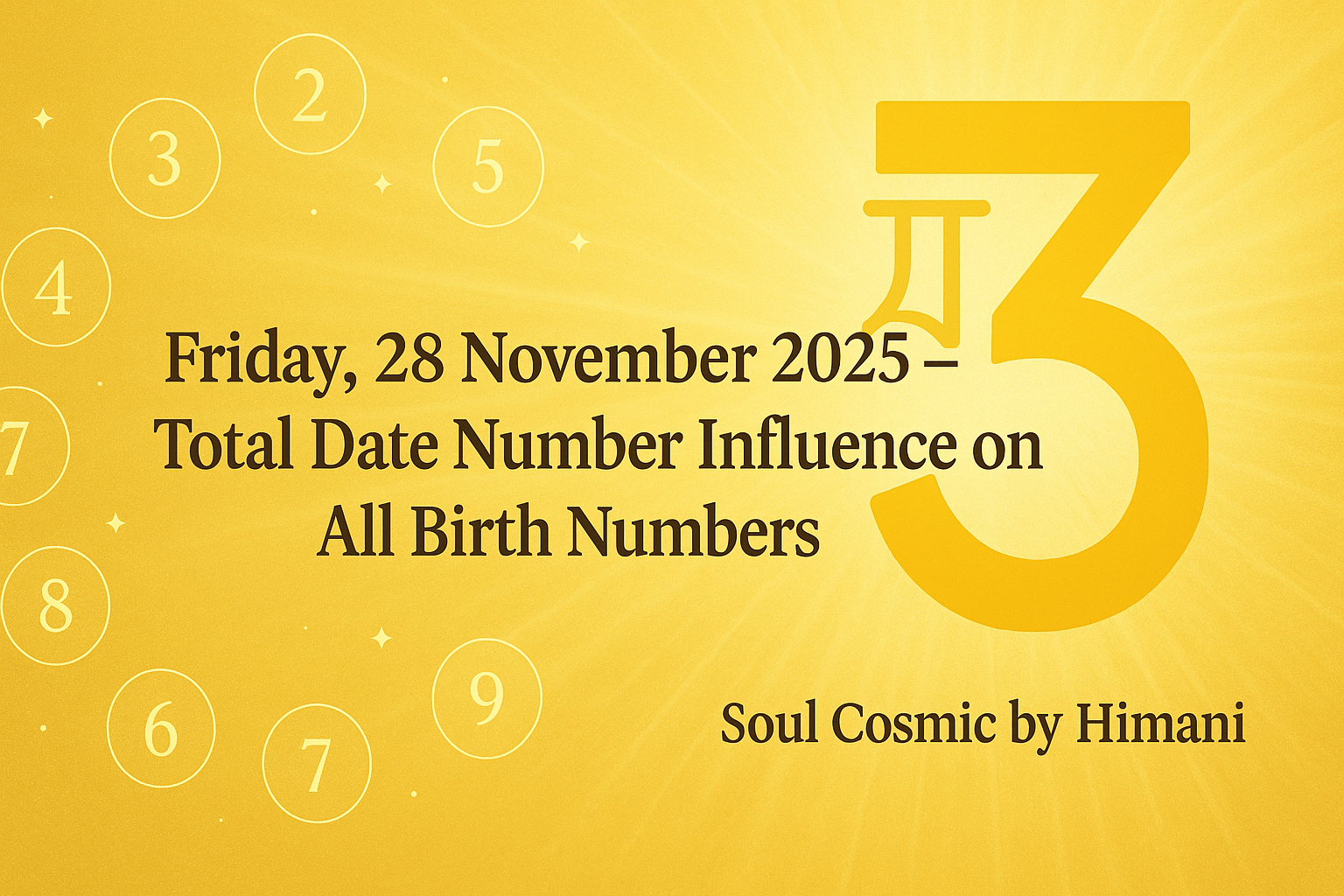 ✦ Friday, 28 November 2025 – Total Date Number Influence on All Birth Numbers