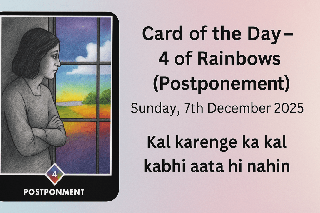 **Card of the Day – 4 of Rainbows (Postponement) Sunday, 7th December&nbsp;2025**