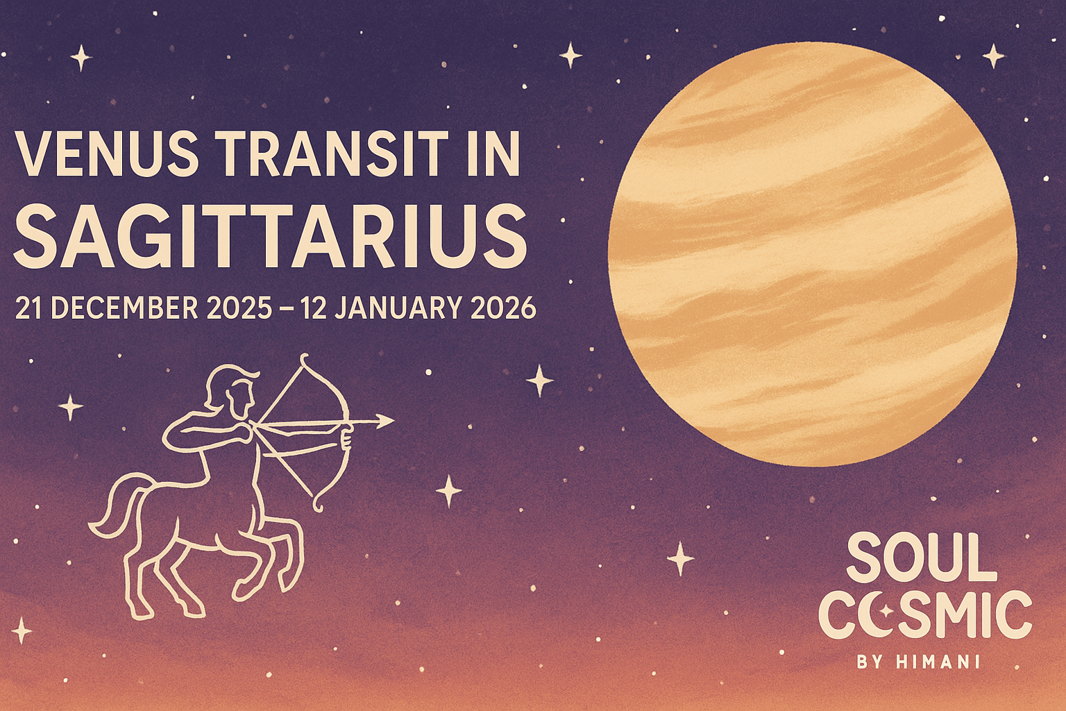 **Venus Transit in Sagittarius (Moola → Purva Ashadha)