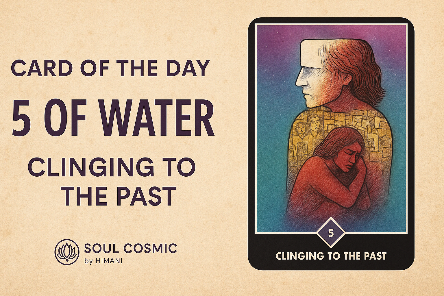 Tuesday, 2nd December – Card of the Day: 5 of Water (Clinging to the Past)