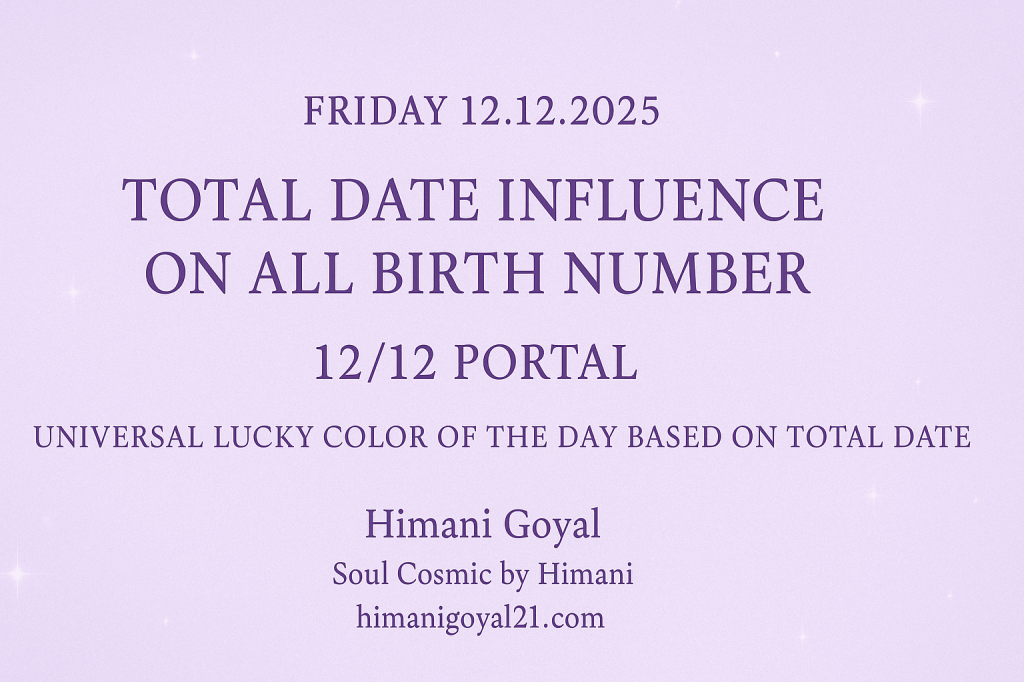 12/12 Portal & 12 December 2025 Numerology&nbsp;Influence