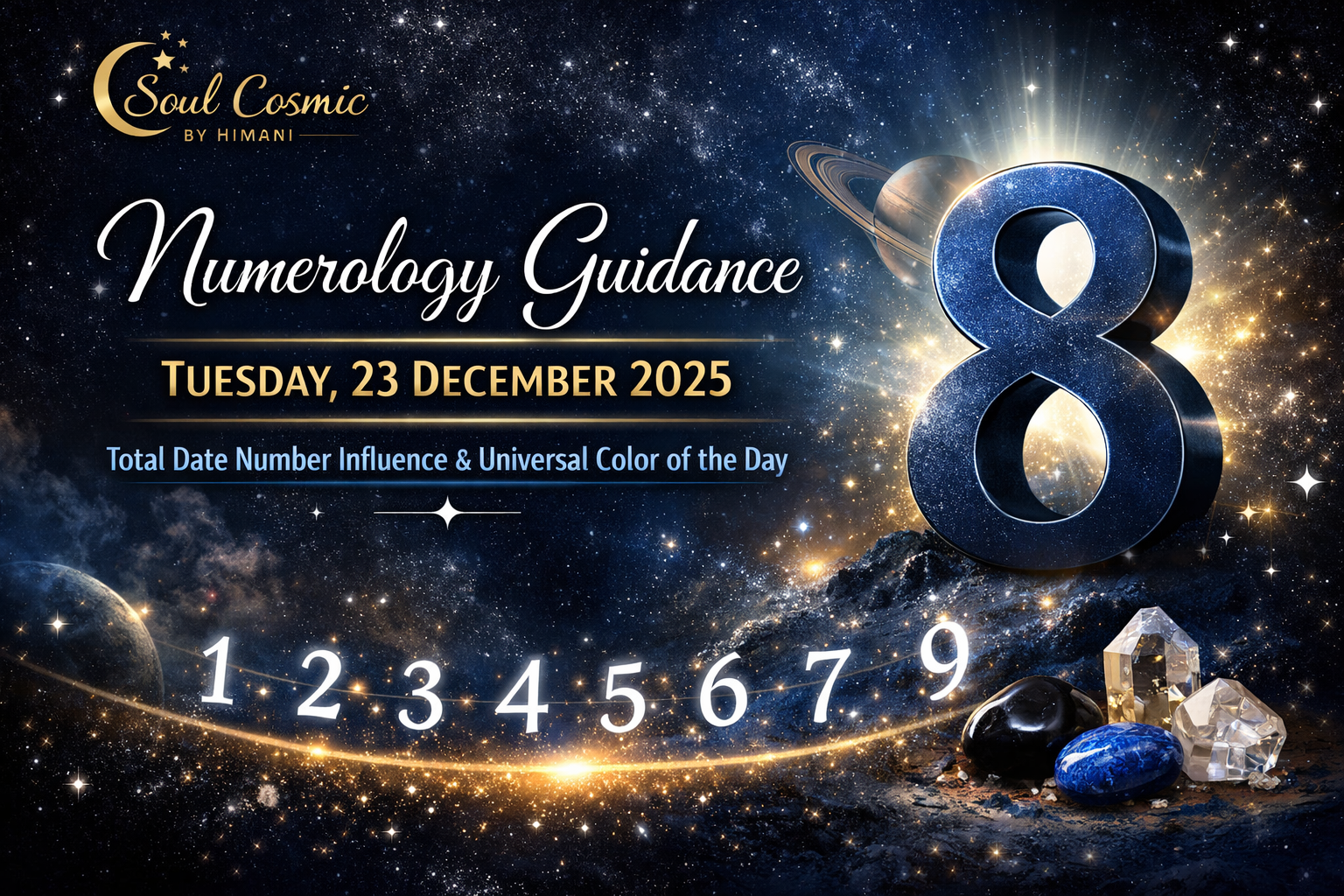 Numerology Guidance for Tuesday, 23 December 2025: Total Date Number Influence on All Birth Numbers