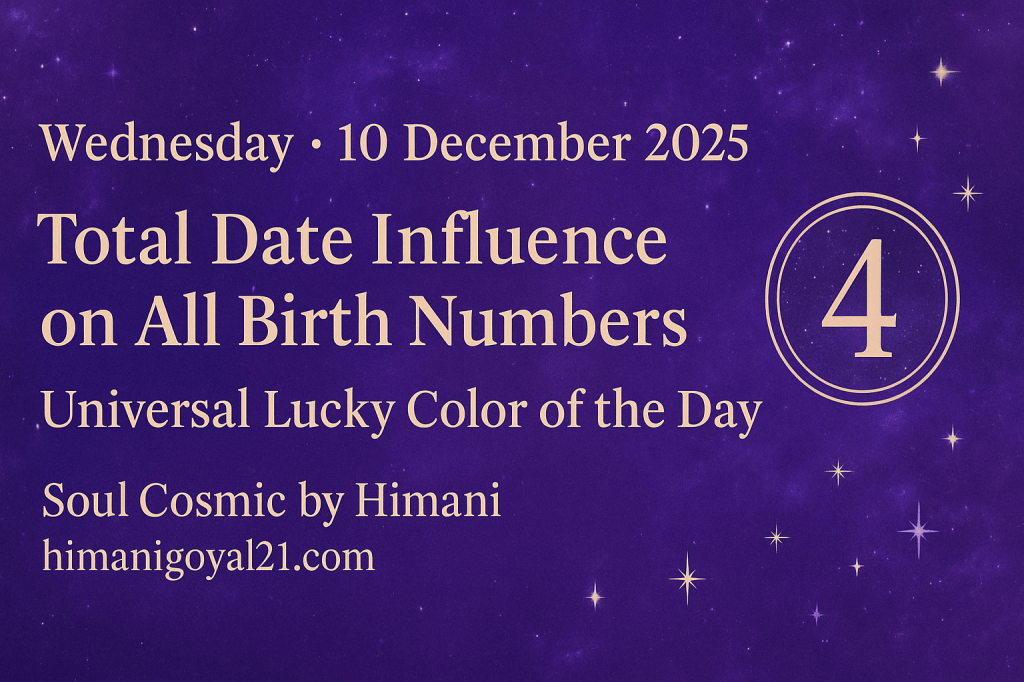 The Energy of 10 December 2025: Total Date Influence on All Birth&nbsp;Numbers