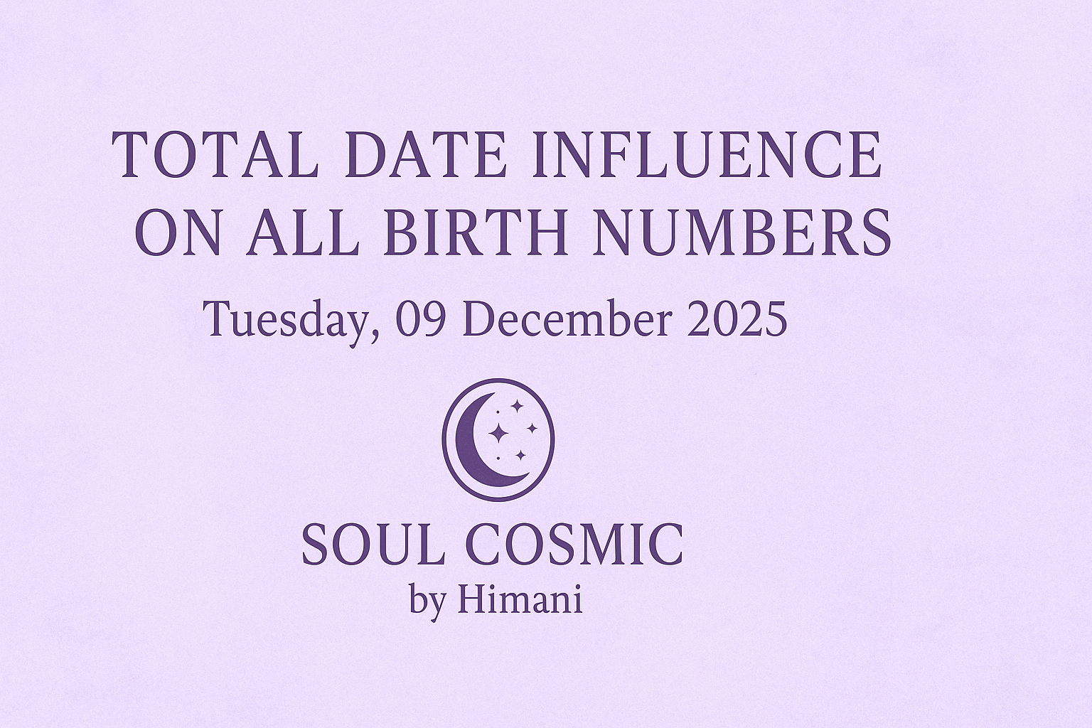 Total Date Influence on All Birth Numbers