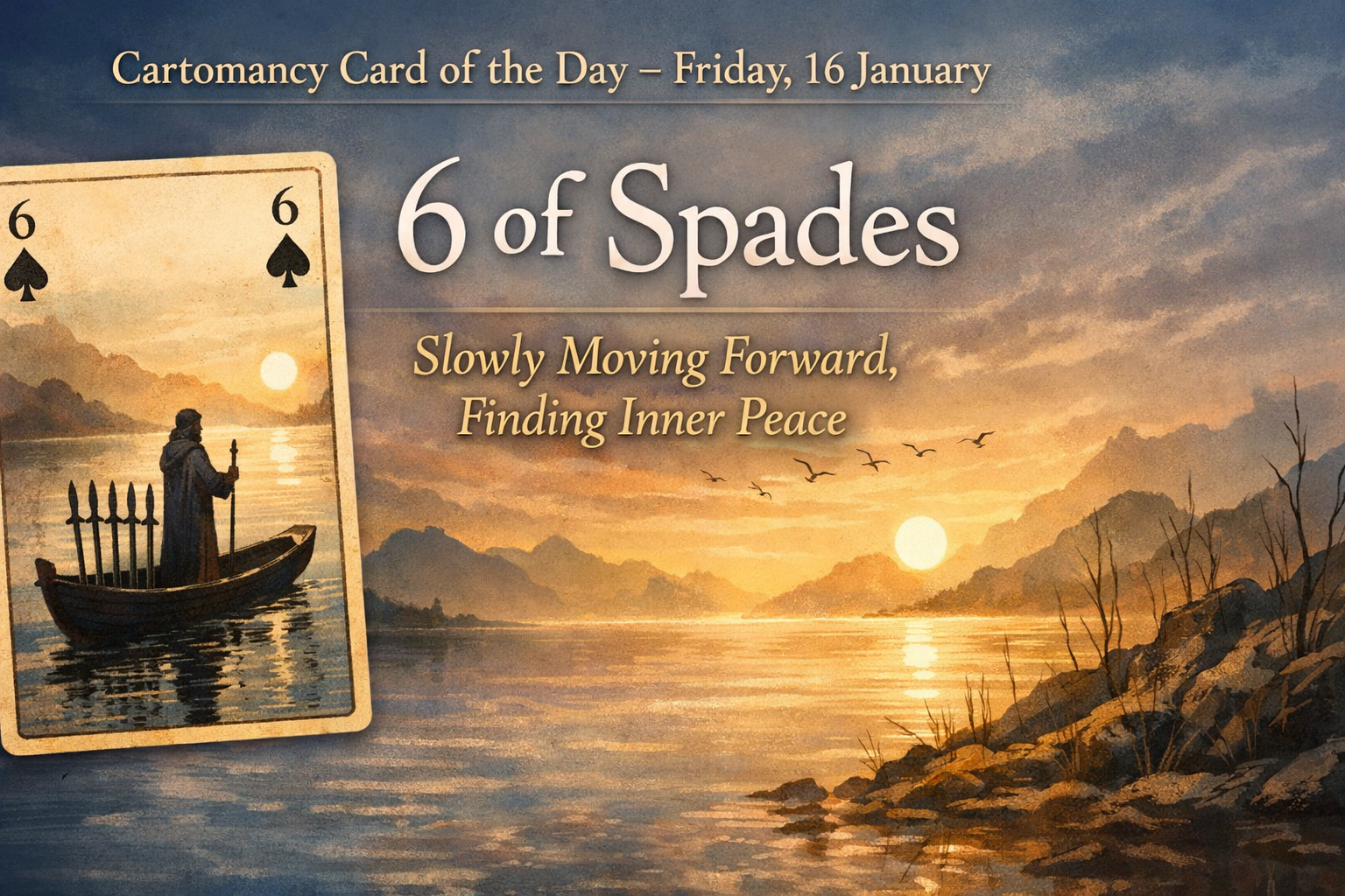 Cartomancy Card of the Day – Friday, 16 January-6 of Spades